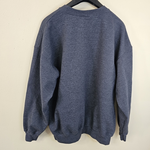 Gildan Heavy Blend Dog Dad Embroidered Gray Fleece Sweatshirt XL - Picture 3 of 15